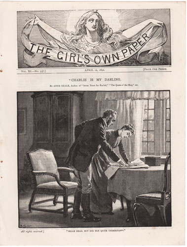 Original antique engraving from The Girl's Own Paper 1888-1890